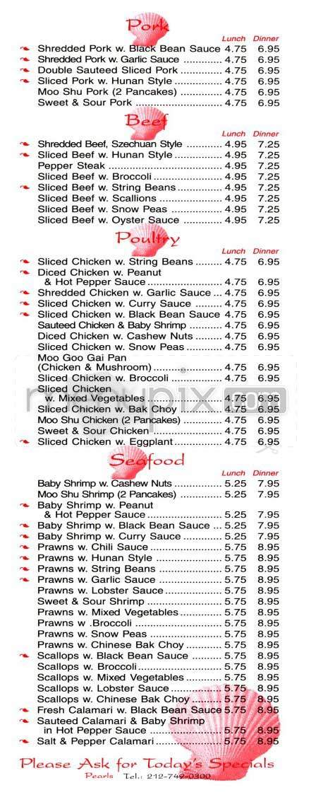 Pearls - New York, NY menu_pic