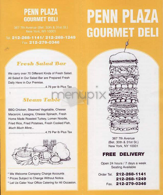 Penn Plaza Gourmet Deli - New York, NY menu_pic