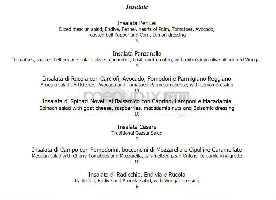Per Lei - New York, NY menu_pic