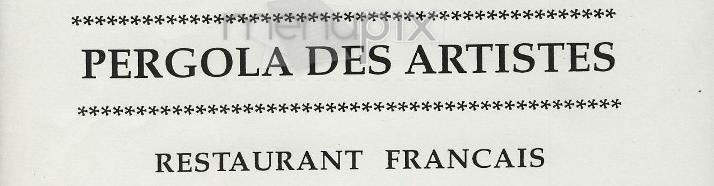 Pergola Des Artistes - New York, NY menu_pic