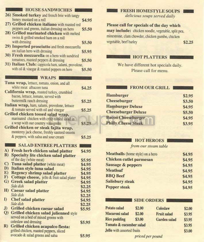 Pier Deli - New York, NY menu_pic