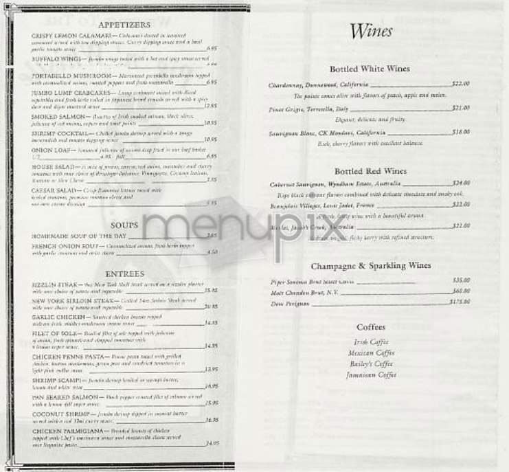 Pig & Whistle - New York, NY menu_pic