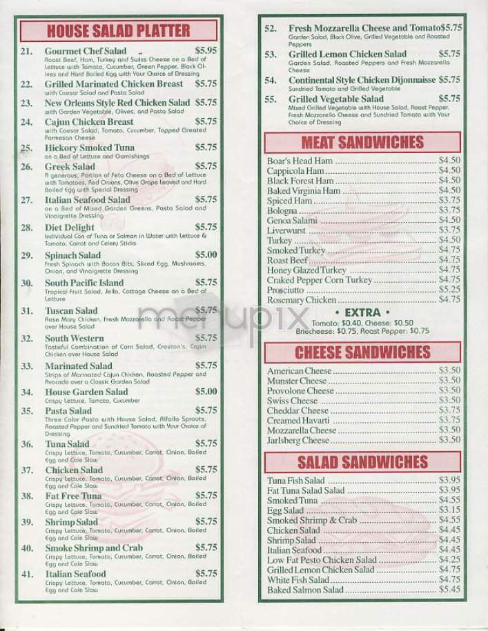 Pinnacle - New York, NY menu_pic