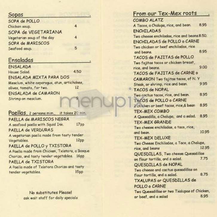 Pintxos - New York, NY menu_pic