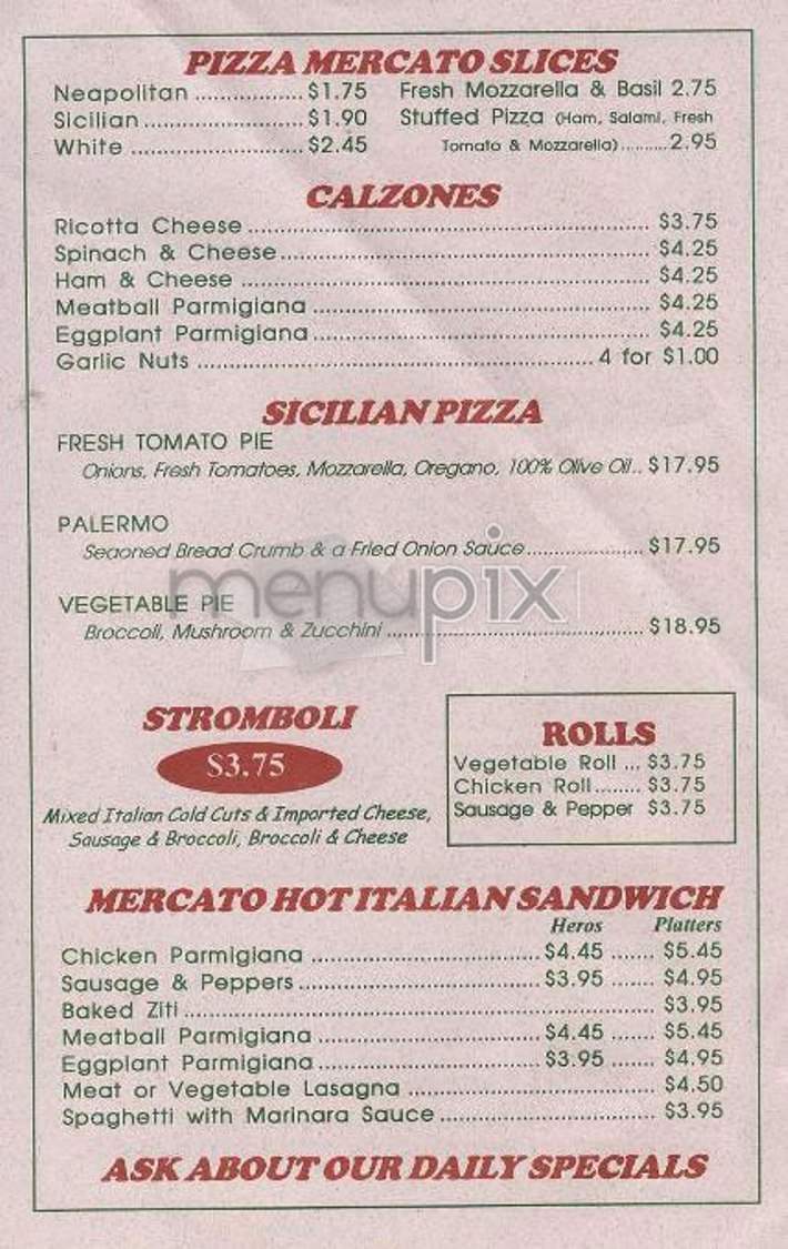 Pizza Mercato - New York, NY menu_pic
