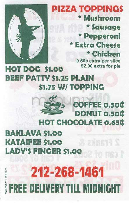 Pizza - New York, NY menu_pic