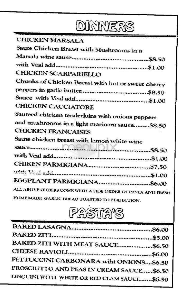Pizza In The City - New York, NY menu_pic