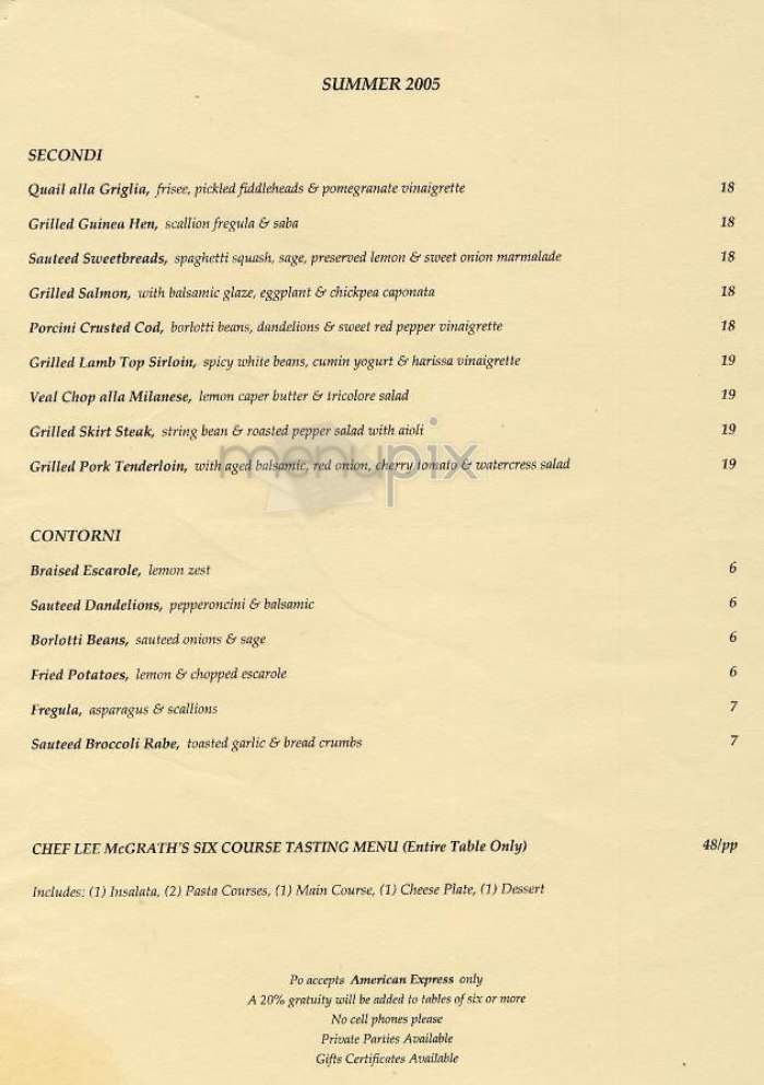 Po Restaurant - New York, NY menu_pic