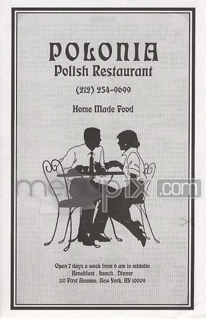 Polonia - New York, NY menu_pic