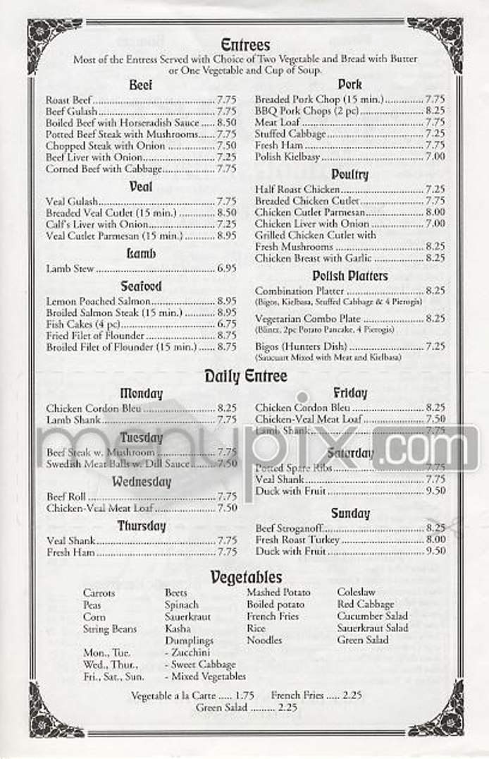 Polonia - New York, NY menu_pic