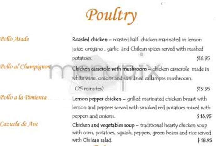 Pomaire - New York, NY menu_pic