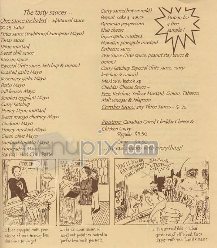 Pommes Frites - New York, NY menu_pic