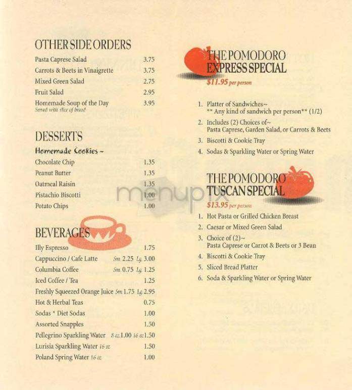 Pomodoro - New York, NY menu_pic
