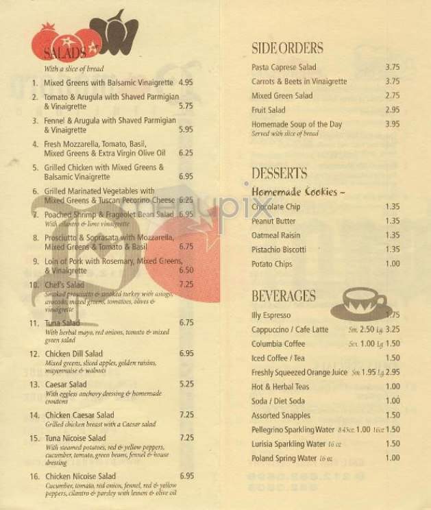 Pomodoro - New York, NY menu_pic
