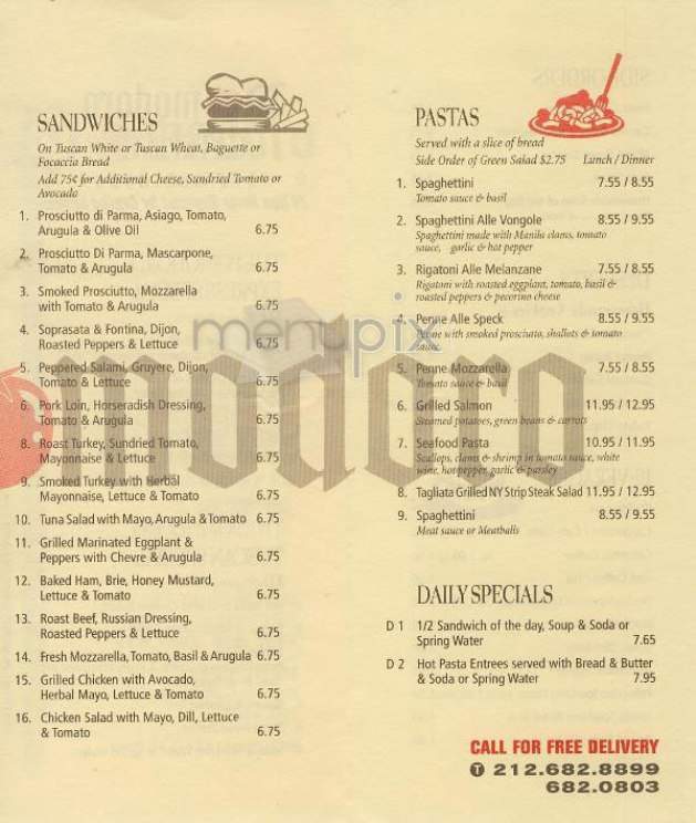 Pomodoro - New York, NY menu_pic