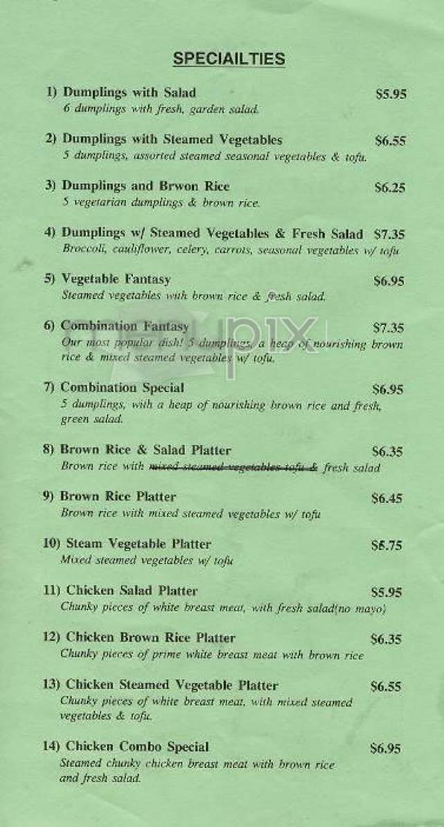 Poochie's Natural Cafe - New York, NY menu_pic