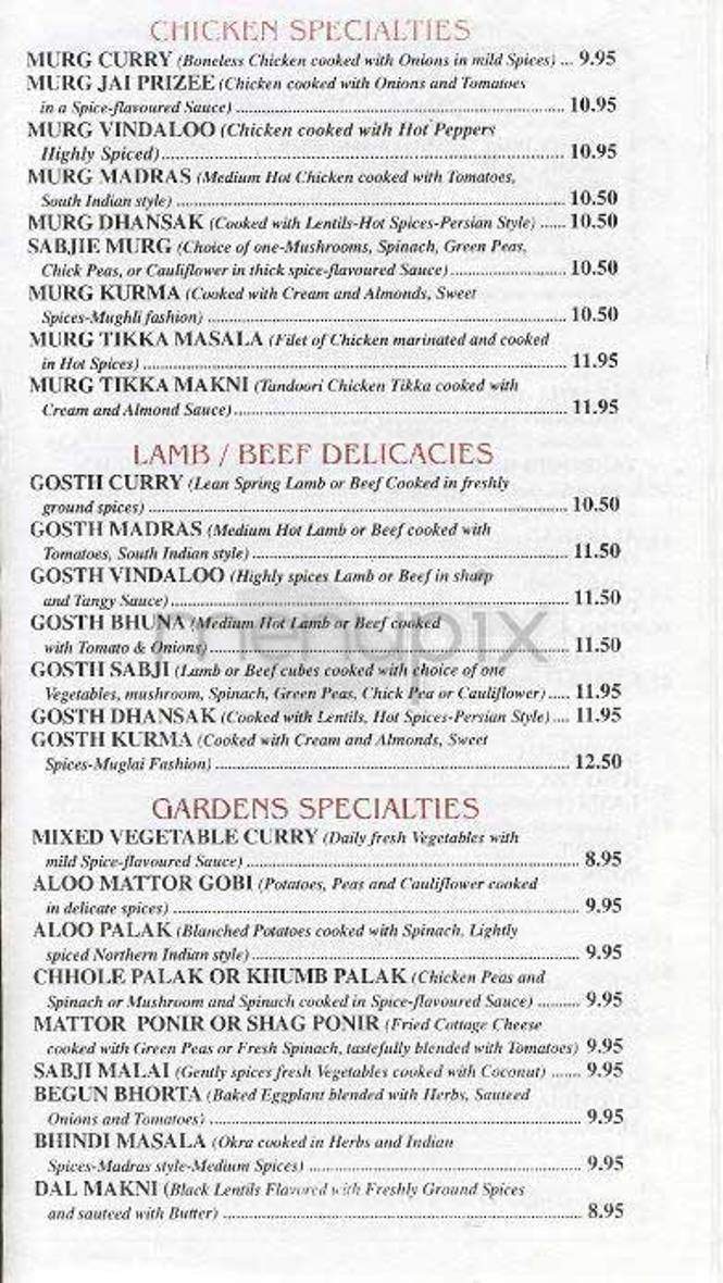 Poona - New York, NY menu_pic