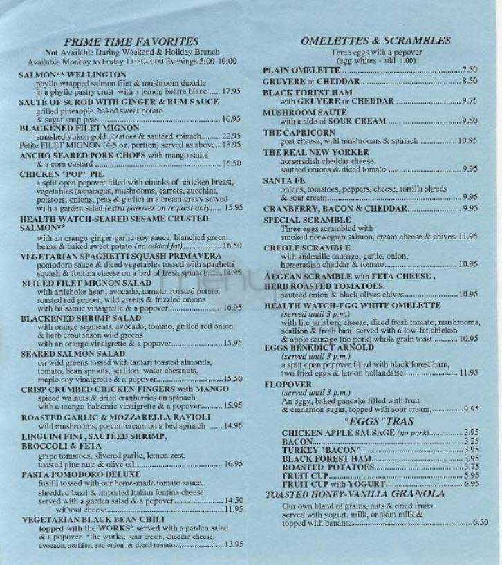 Popover Cafe - New York, NY menu_pic