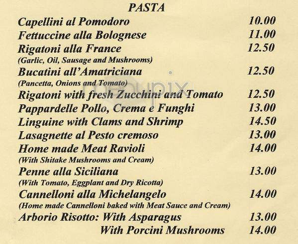 Porto Bello - New York, NY menu_pic