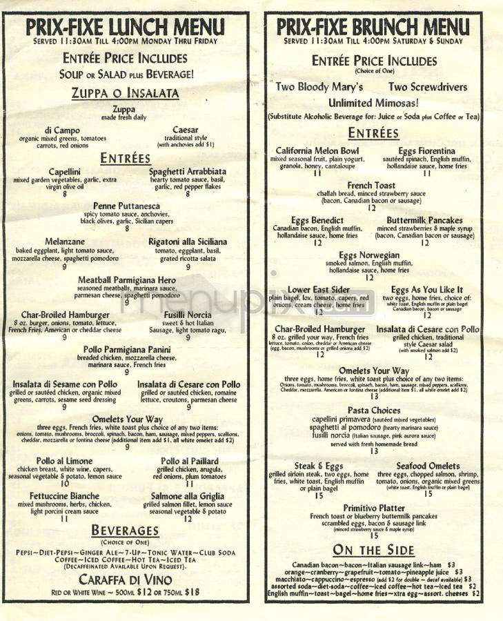 Primitivo Osteria - New York, NY menu_pic