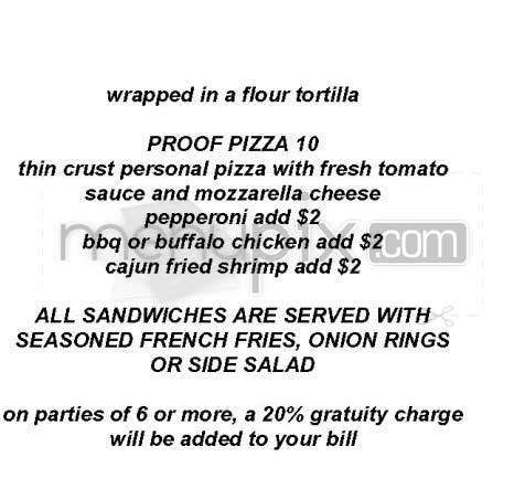 Proof - Princeton, NJ menu_pic