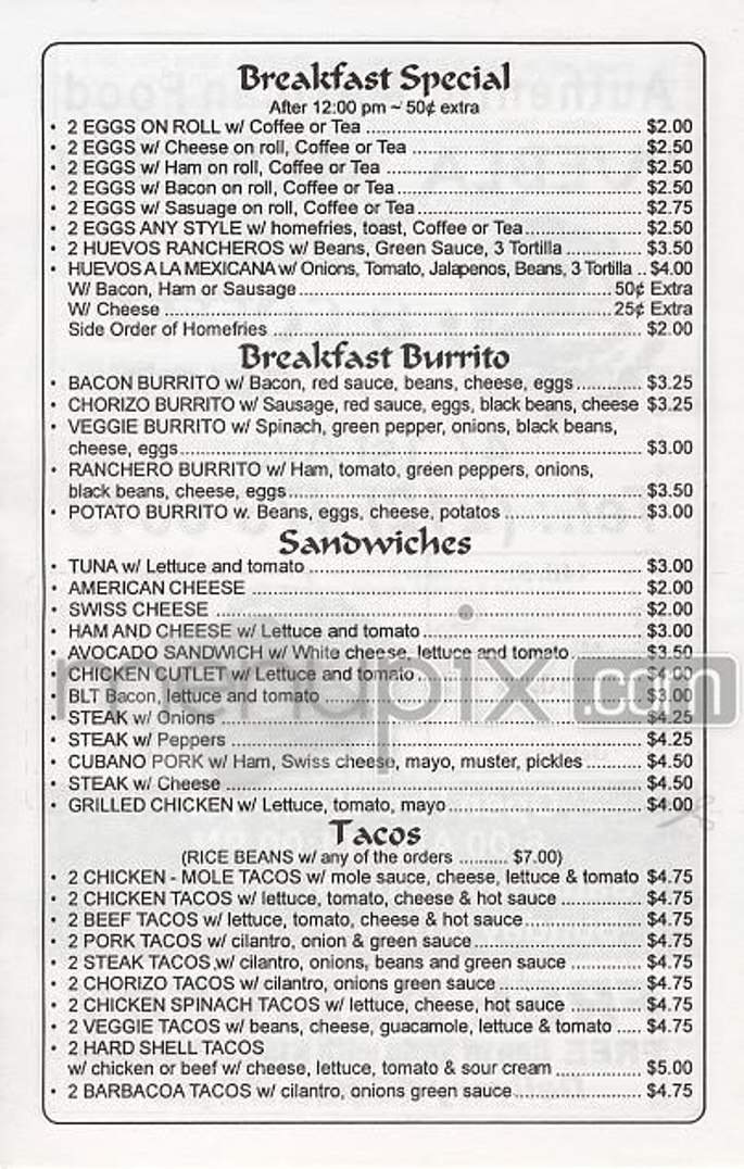 Puebla - New York, NY menu_pic