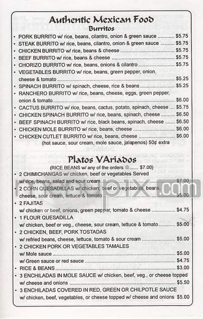 Puebla - New York, NY menu_pic