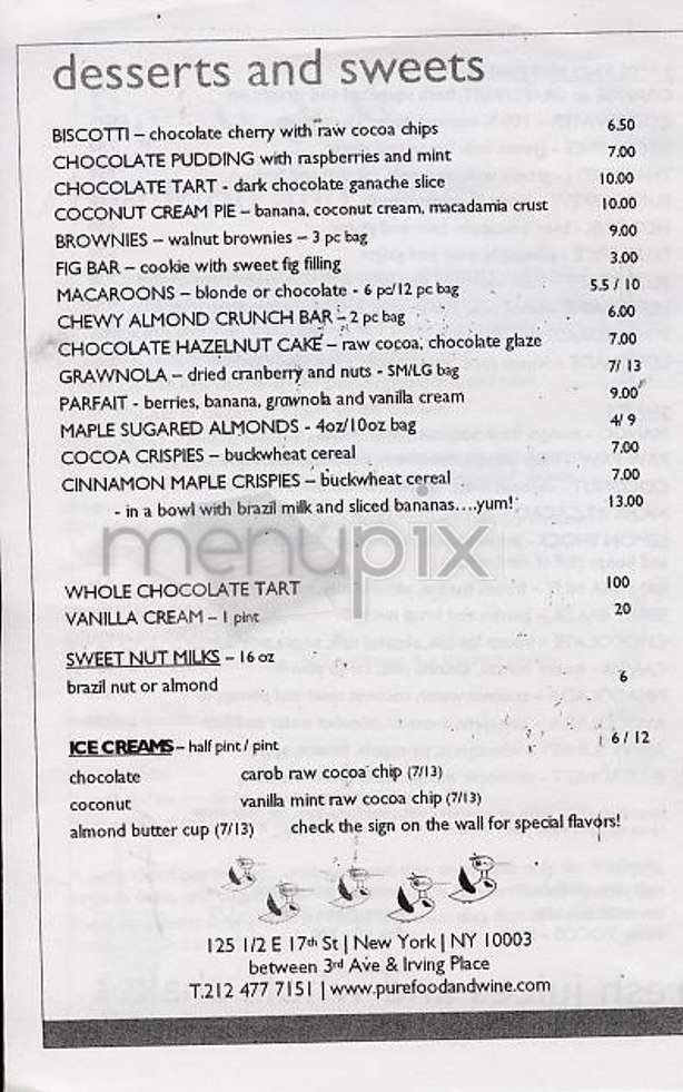 Pure Juice and Take Away - New York, NY menu_pic