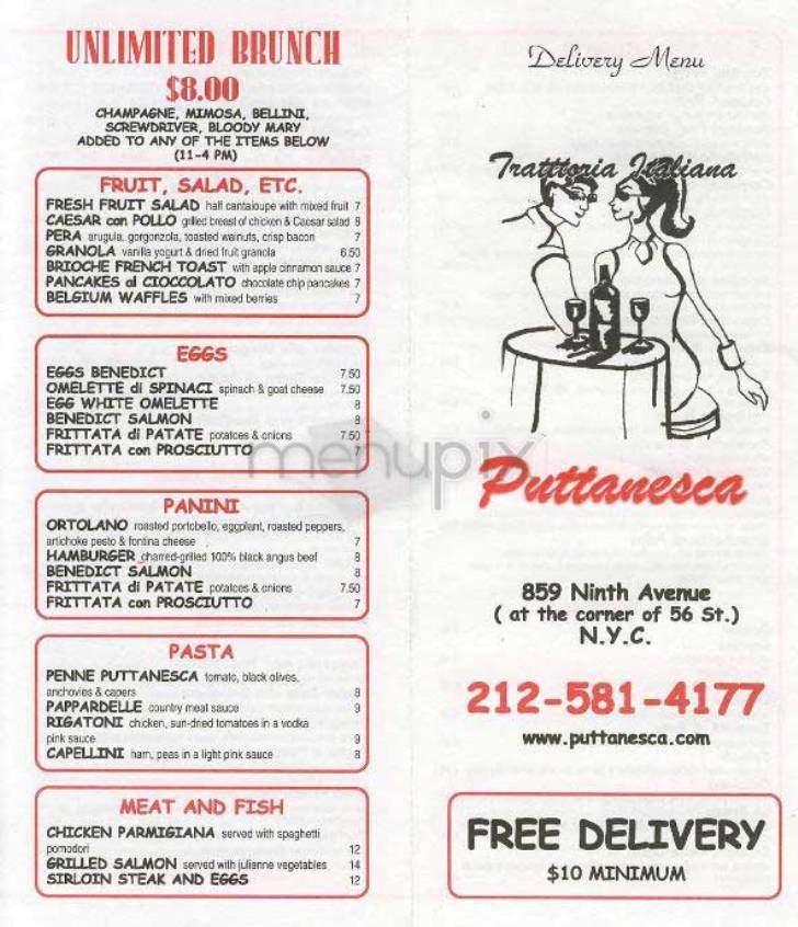 Puttanesca - New York, NY menu_pic