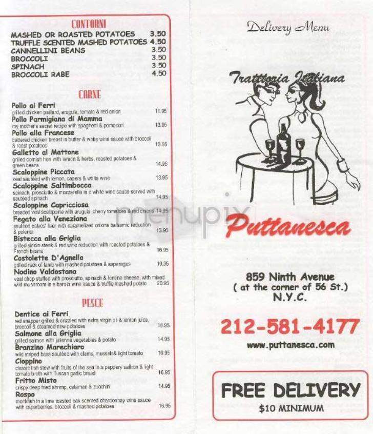 Puttanesca - New York, NY menu_pic