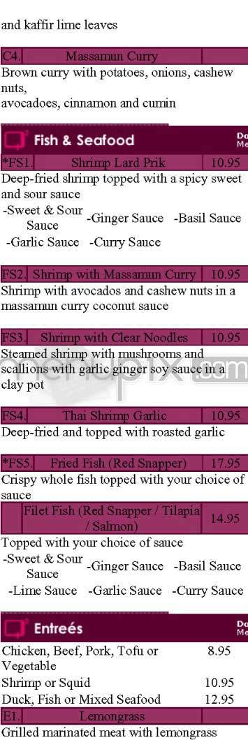 Q2 Thai - New York, NY menu_pic