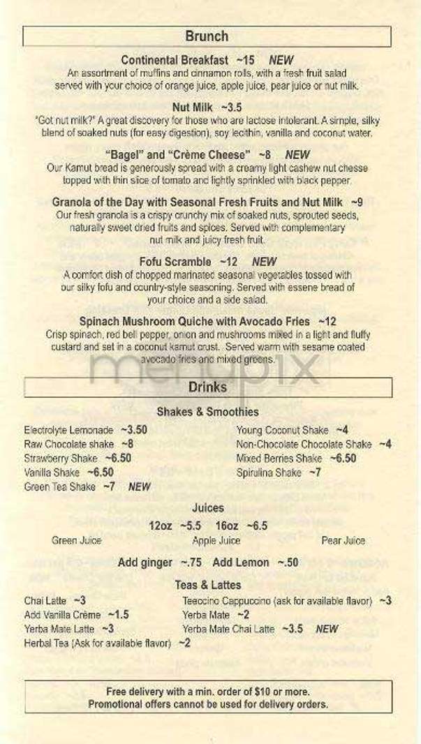 Quintessence - New York, NY menu_pic