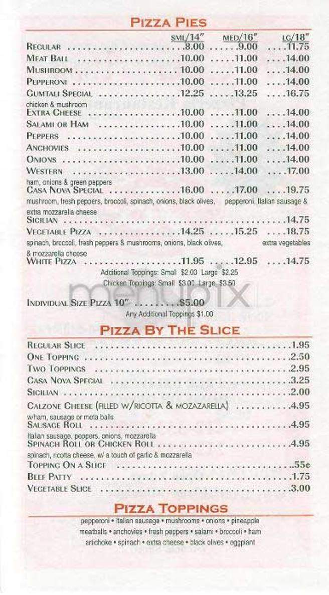 R Casa Novs - New York, NY menu_pic
