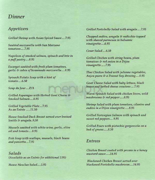Rachel's - New York, NY menu_pic