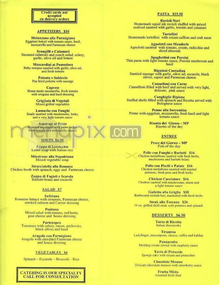 Raffaele - New York, NY menu_pic
