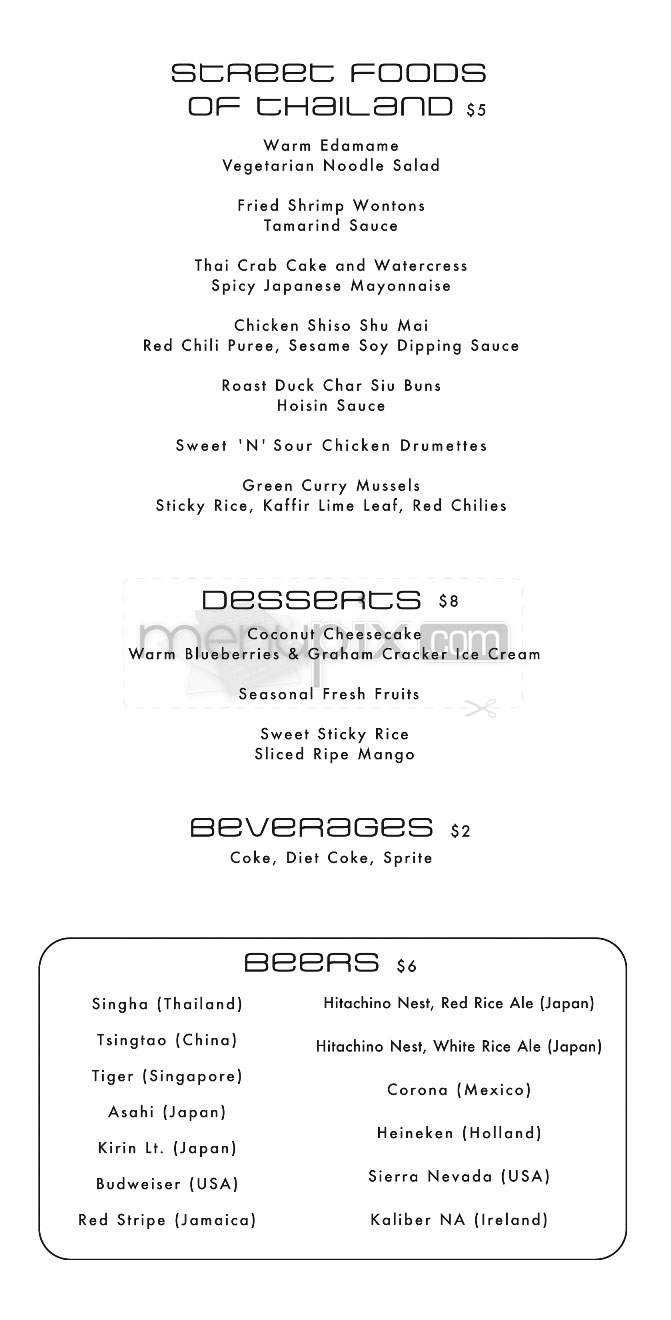 Rain - New York, NY menu_pic