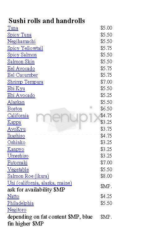 Raku - Toronto, ON menu_pic