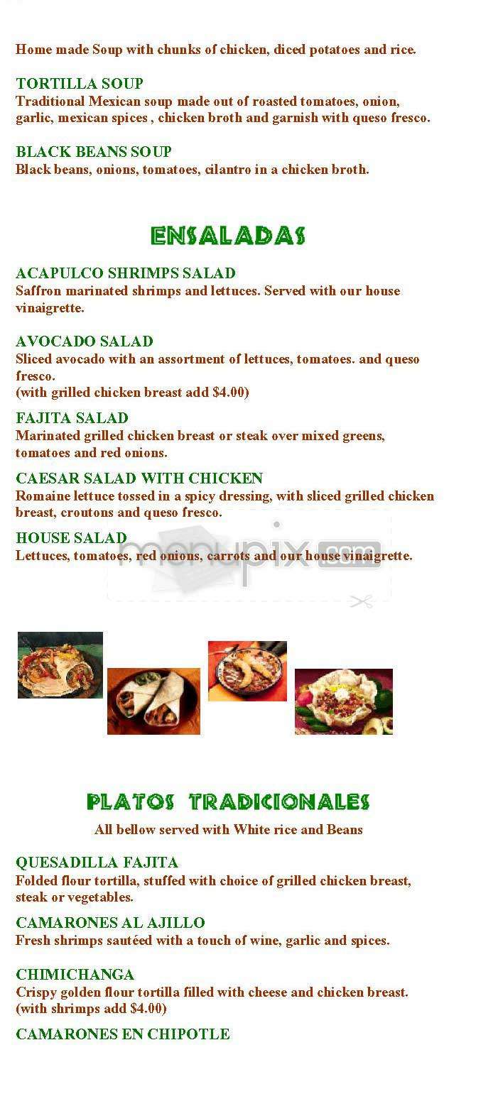 Rancho Cafe - New York, NY menu_pic