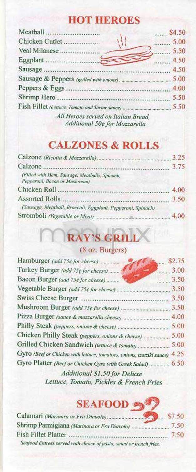 Famous Original Ray's Pizza - New York, NY menu_pic