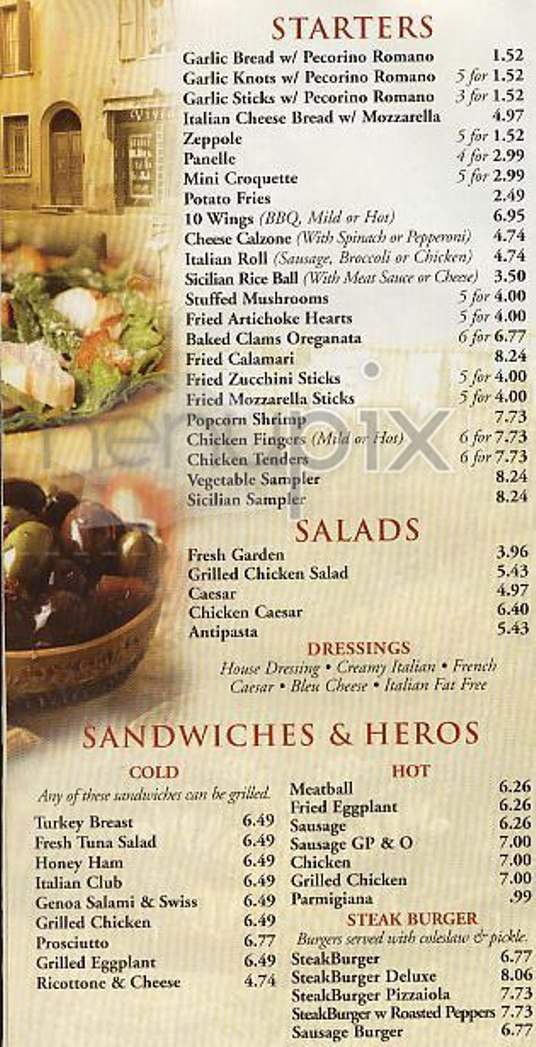 Ray Bari Pizza - New York, NY menu_pic