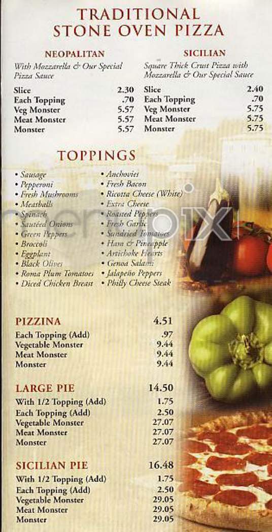 Ray Bari Pizza - New York, NY menu_pic