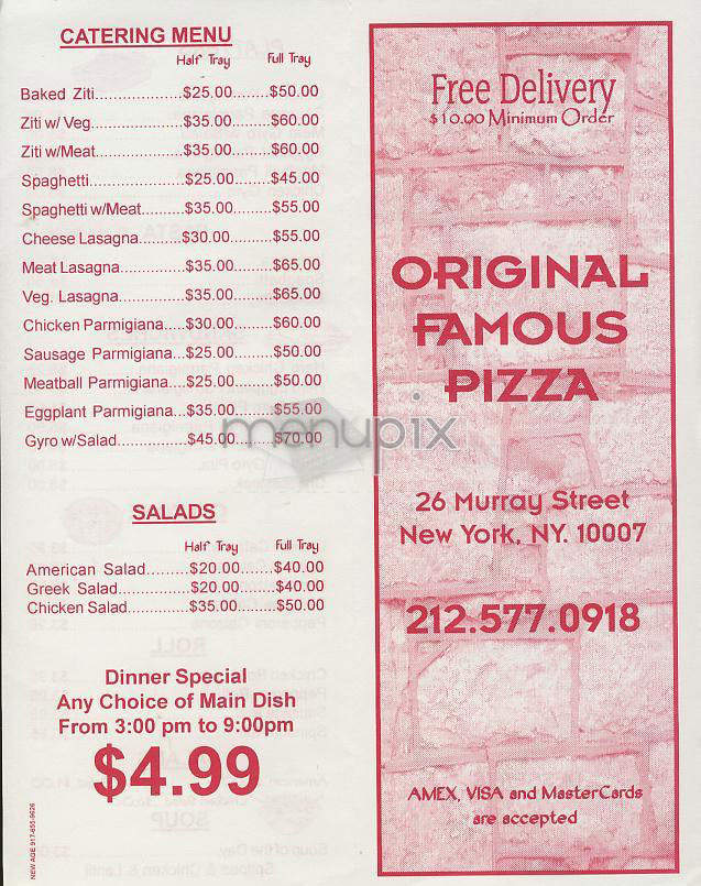 /302630/Original-Famous-Pizza-New-York-NY - New York, NY