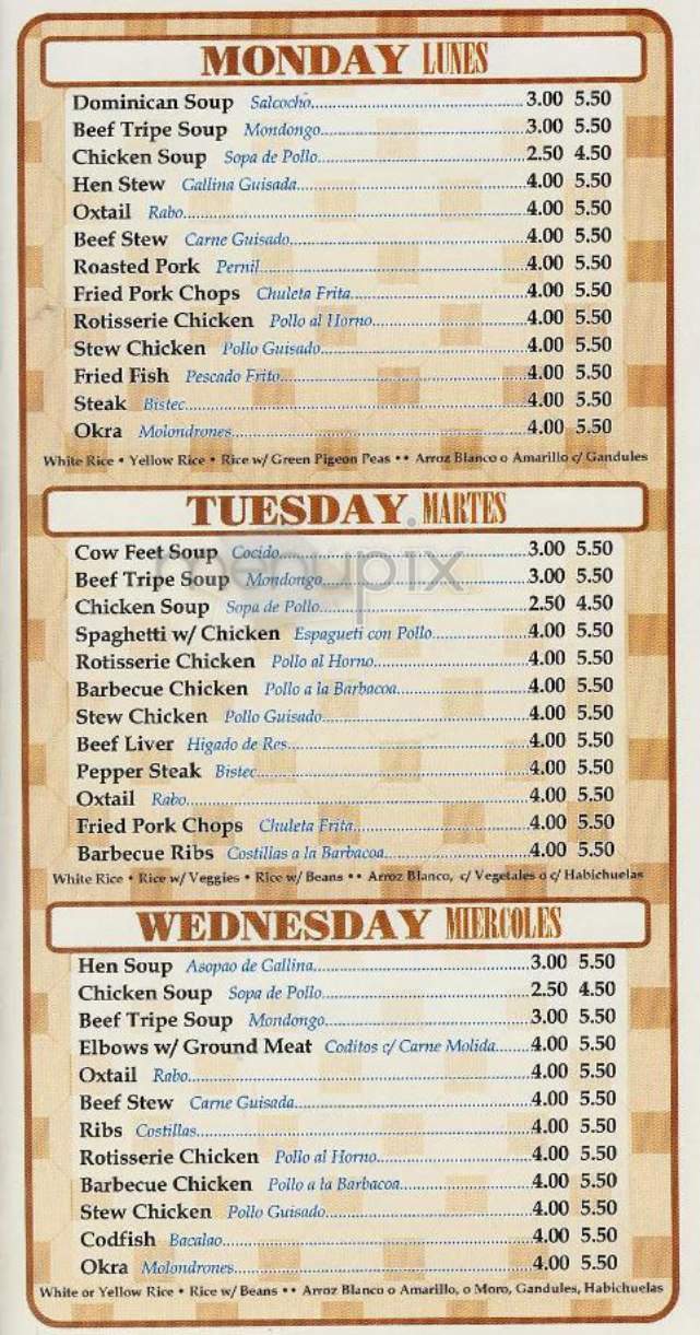 Ray's Super Deli - New York, NY menu_pic
