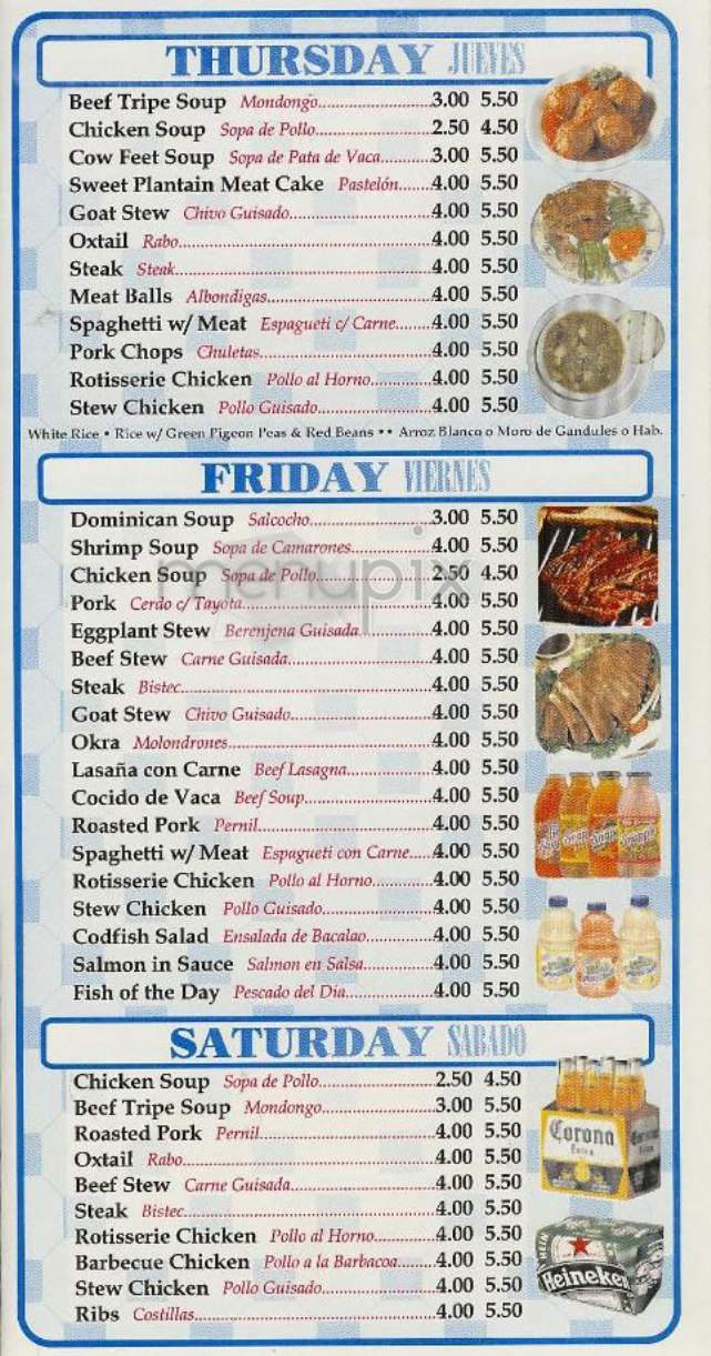 Ray's Super Deli - New York, NY menu_pic