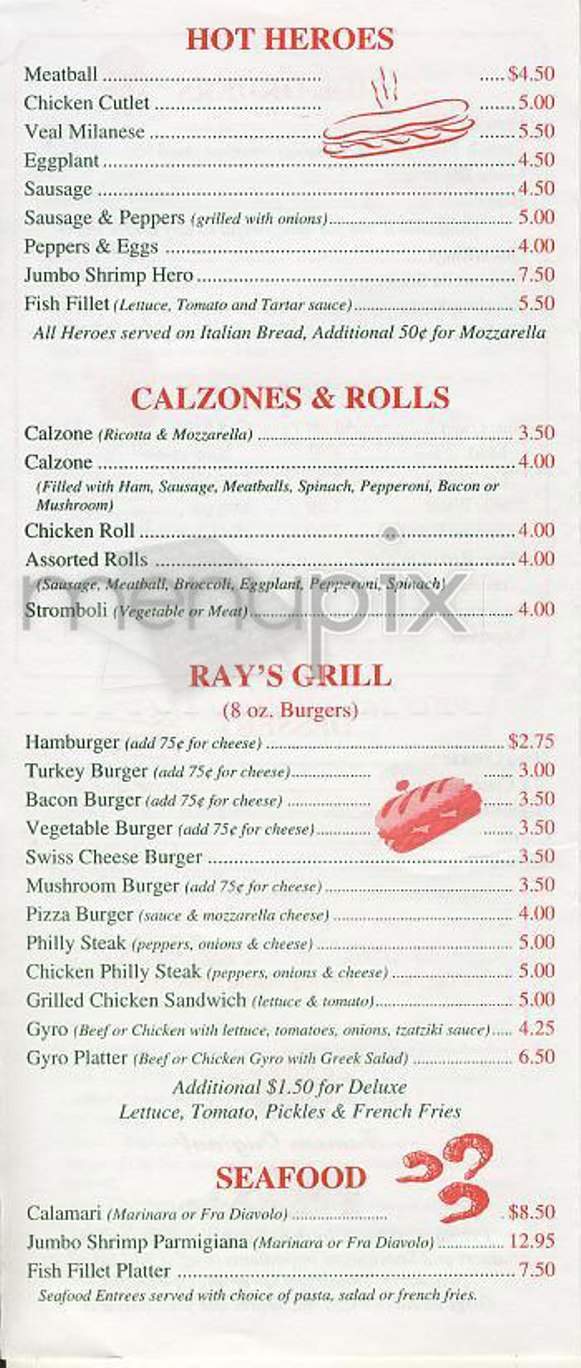 Famous Original Ray's Pizza - New York, NY menu_pic