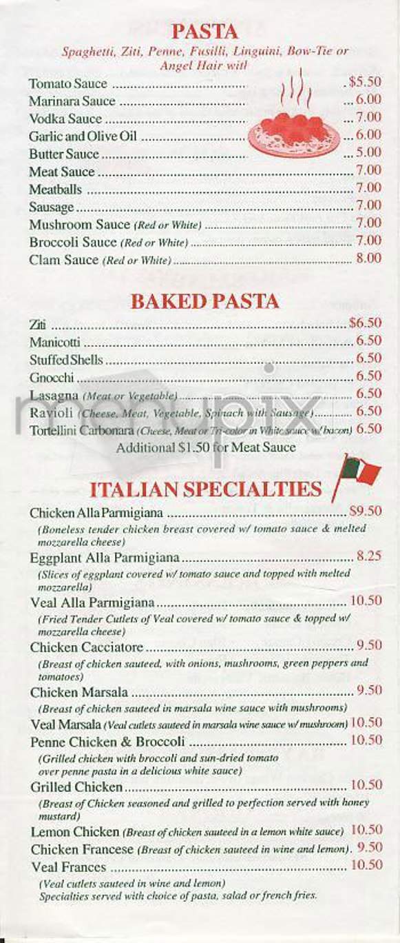 Famous Original Ray's Pizza - New York, NY menu_pic