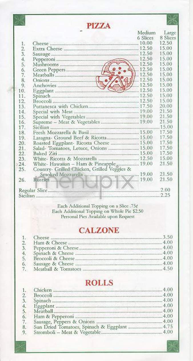 Famous Original Ray's Pizza - New York, NY menu_pic
