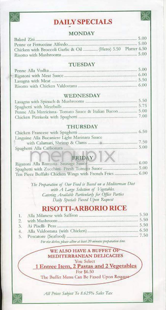 Famous Original Ray's Pizza - New York, NY menu_pic