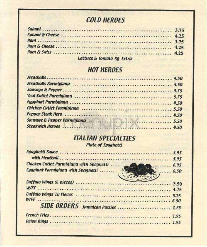 Ray's Pizza - New York, NY menu_pic
