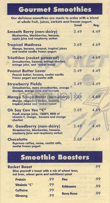 Rocket Wrapps - New York, NY menu_pic